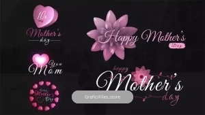 پروژه افترافکت تایتل جذاب روز مادر Mother’s Day Sweet Titles