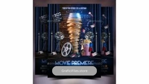 دانلود فایل لایه باز پوستر فیلم Movie Premiere Flyer