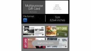 دانلود فایل لایه باز کارت تخفیف Multipurpose Gift Card