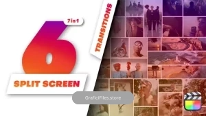 ترانزیشن مولتی اسکرین فاینال کات Multiscreen Transitions – 6 Split Screen