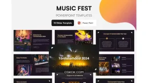 دانلود قالب پاورپوینت پرزنتیشن جشنواره موسیقی Music Fest Presentation Template Powerpoint
