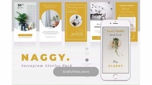 دانلود طرح لایه باز استوری اینستاگرام Naggy Instagram Story Template