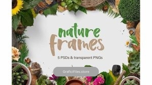 دانلود فایل لایه باز فریم طبیعت Nature Frames