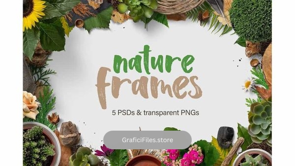 دانلود فایل لایه باز فریم طبیعت Nature Frames