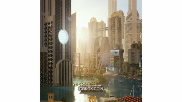 دانلود آبجکت شهر دبی Kitbash3D – Neo Dubai