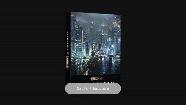دانلود آبجکت اجزای شهری شانگهای Kitbash3D Neo Shanghai