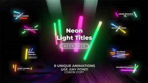 پروژه آماده فاینال کات پرو تایتل نئون Neon Light Titles 5