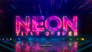 پروژه افترافکت وله با تایتل نئونی Neon Title Opener