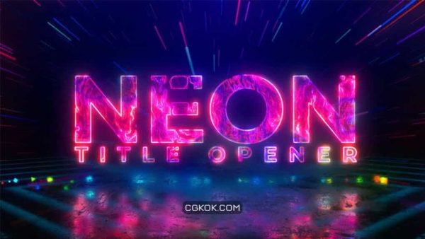 پروژه افترافکت وله با تایتل نئونی Neon Title Opener