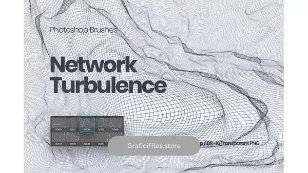 دانلود براش آشفتگی شبکه فتوشاپ Network Turbulence Photoshop Brushes