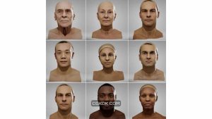دانلود مدل سه بعدی کاراکتر انسان Neutral Heads Pack 01