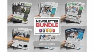 دانلود قالب ایندیزاین روزنامه Newsletter Design Bundle – 6 in One