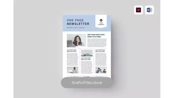 دانلود قالب ایندیزاین روزنامه Newsletter | MS Word & Indesign 2