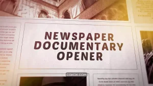 پروژه پریمیر وله روزنامه Newspaper Documentary Opener