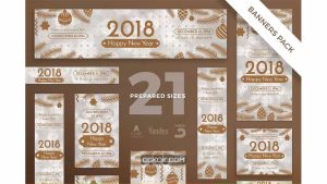 دانلود طرح لایه باز بنر جشن سال نو NewYear Party Banner Pack Template