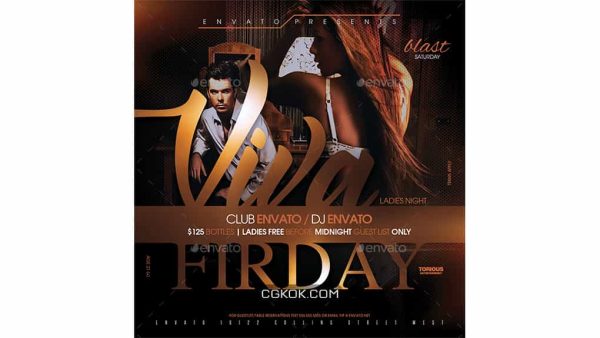 دانلود فایل لایه باز بنر Night Club Flyer Template