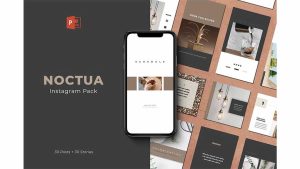 دانلود قالب پاورپوینت اینستاگرام Noctua PowerPoint Instagram Pack