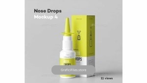 دانلود موکاپ قطره بینی Nose Drops Mock-up 4