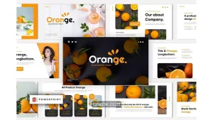 دانلود قالب پاورپوینت Orange Fruit Powerpoint Template