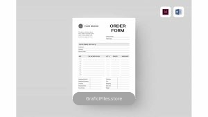 دانلود قالب آماده ورد فرم سفارش Order Form | MS Word & Indesign