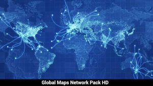 دانلود فوتیج نقشه شبکه جهانی Pack Global Maps Network