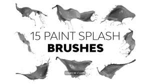 دانلود 15 براش فتوشاپ پاشیدن رنگ Paint Splash Brushes