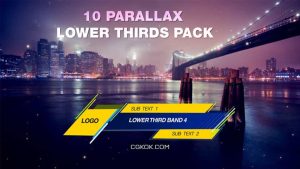 دانلود فوتیج زیرنویس Parallax Lower Third Pack