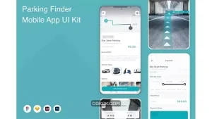 دانلود رابط کاربری اپلیکیشن پارکینگ یاب Parking Finder Mobile App UI Kit