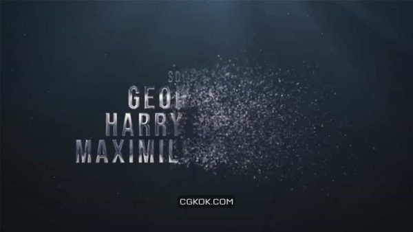 پروژه افترافکت تیتراژ پایانی فیلم Particles Credits