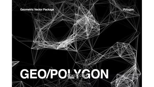 دانلود وکتور بک گراند هندسی چند ضلعی Polygon Geometric Collection