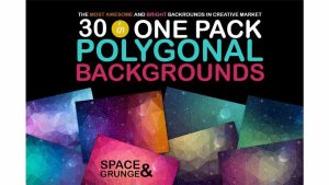 دانلود بک گراند چند ضلعی Polygonal Space Backgrounds