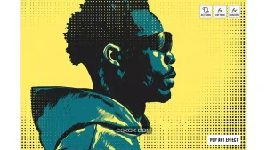 دانلود اکشن فتوشاپ ایجاد افکت پاپ آرت بر روی تصاویر Pop Art Effect