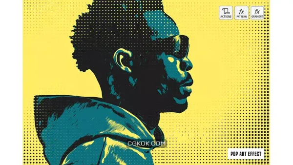 دانلود اکشن فتوشاپ ایجاد افکت پاپ آرت بر روی تصاویر Pop Art Effect