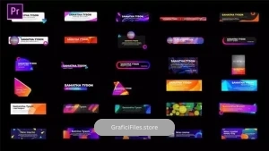 پروژه پریمیر زیرنویس Pop Lower thirds
