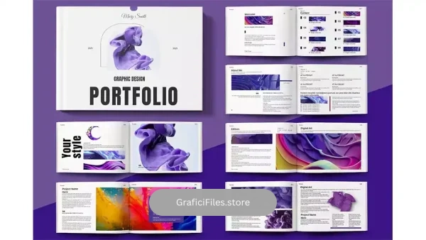 دانلود قالب ایندیزاین نمونه کار Portfolio Landscape