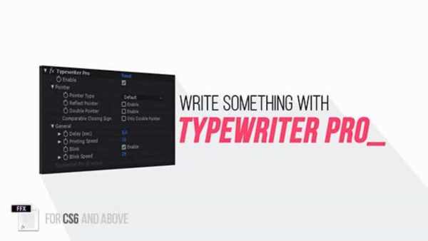 افکت تایپ برای افترافکت – Typewriter Pro