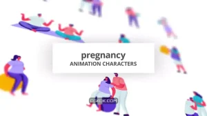 پروژه افترافکت موشن گرافیک بارداری Pregnancy – Character Set