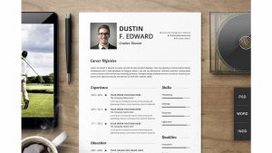 دانلود قالب آماده ایندیزاین رزومه Premium Resume CV Template Set