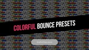 دانلود 200 پریست متن مخصوص افترافکت – Colorful Bounce Presets