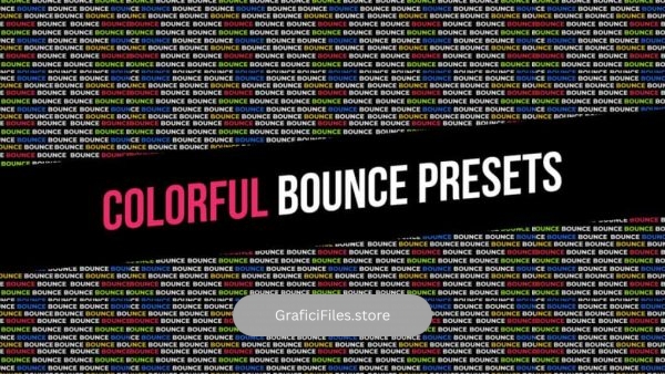 دانلود 200 پریست متن مخصوص افترافکت – Colorful Bounce Presets