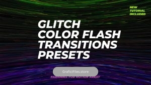 پریست آماده ترانزیشن نویز و پارازیت برای پریمیر – Glitch Color Flash Transitions Presets