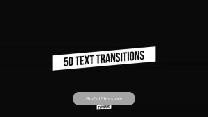 پریست آماده 50 ترنزیشن متن برای افترافکت – Text Transitions