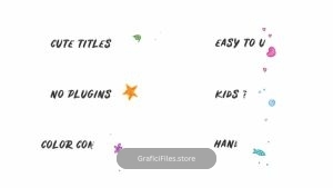 پروژه آماده تایتل داوینچی ریزالو – Kids Hand Drawn Titles