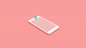 فوتیج انیمیشن موشن گرافیک لوکیشن موبایل Location Icon