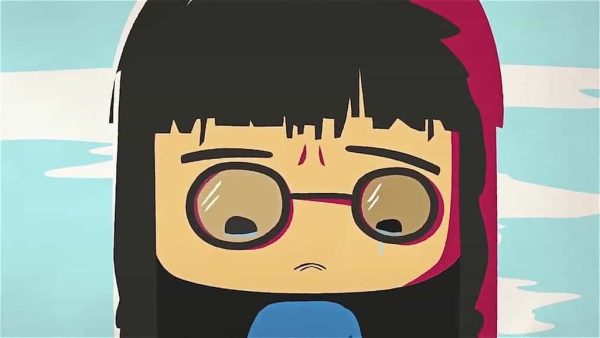 فوتیج انیمیشن دختر گریان Cartoon Girl Crying