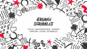 پروژه المان با طراحی دستی برای داوینچی ریزالو – Grunge Scribbles. Hand Drawn Pack
