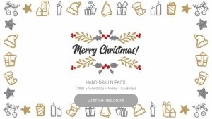 پروژه آماده کریسمس برای داوینچی ریزالو – Merry Christmas. Hand Drawn Pack
