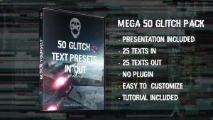 دانلود 50 پریست آماده متن با افکت نویز برای افترافکت – Digital Glitch Text Presets