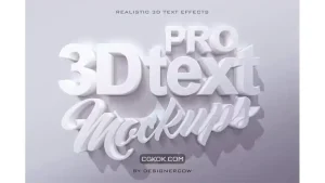 دانلود افکت متن سه بعدی Pro 3D Text Mockups