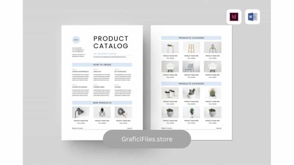 دانلود قالب آماده ورد کاتالوگ محصولات Product Catalog | MS Word & Indesign